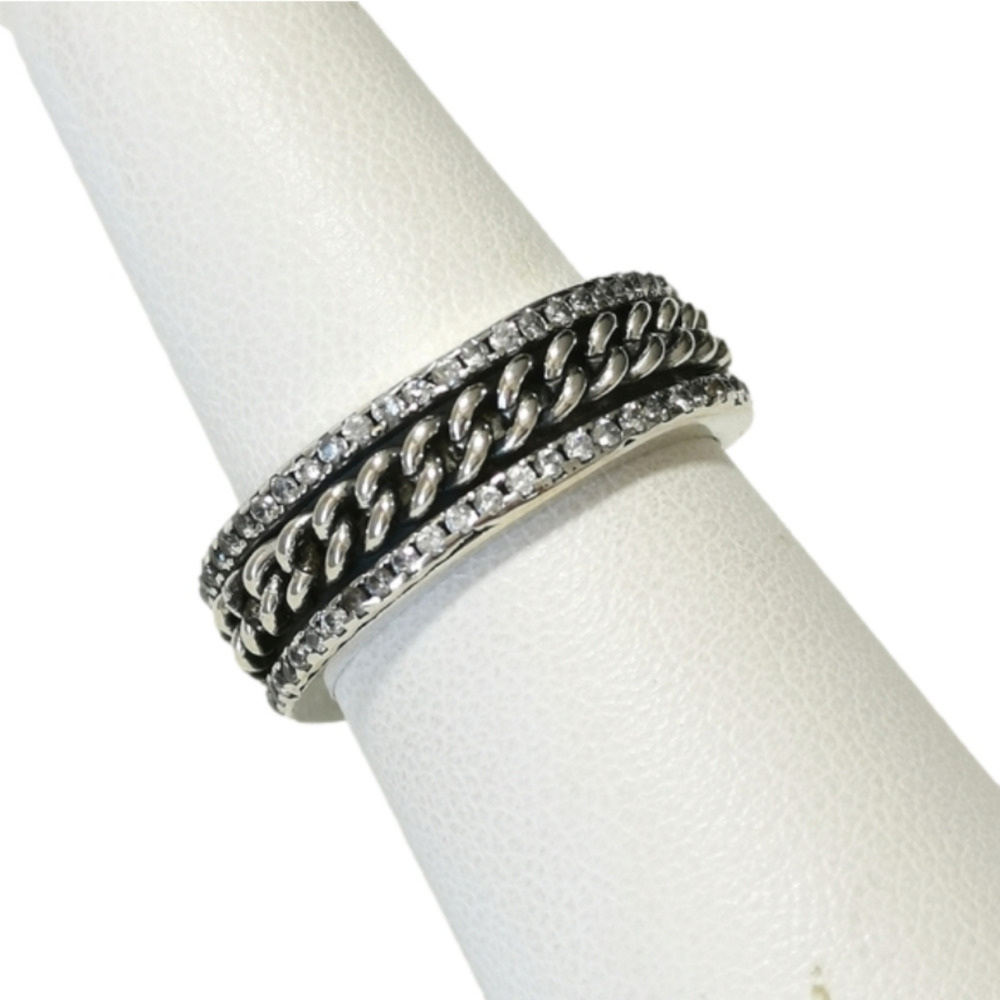 Diamonique CZ eternity band ring size 6.5 🆕